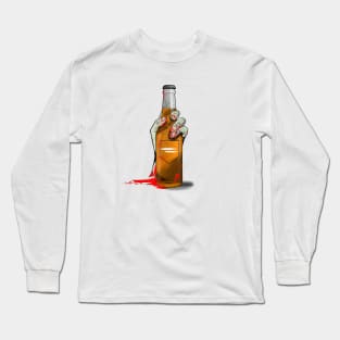 Zombie Hand Double Tap on Crème Long Sleeve T-Shirt